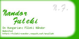 nandor fuleki business card